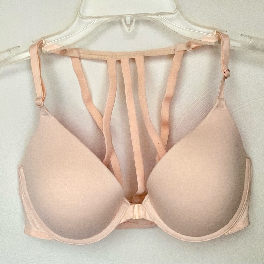 VS PINK Strappy Front Clasp Bra 34C